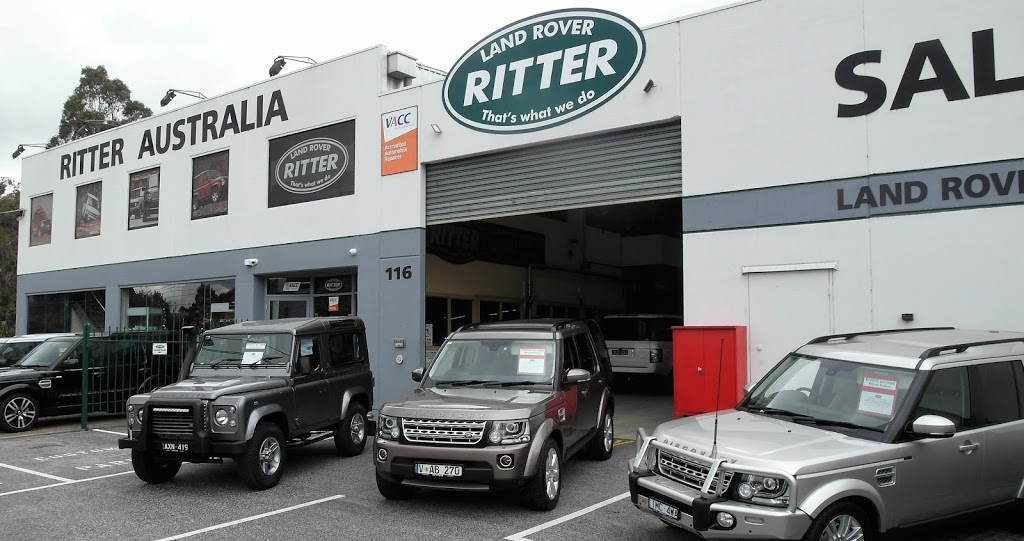 Ritter Australia Land Rover Specialists | car dealer | 116 Highbury Rd, Burwood VIC 3125, Australia | 0398343500 OR +61 3 9834 3500