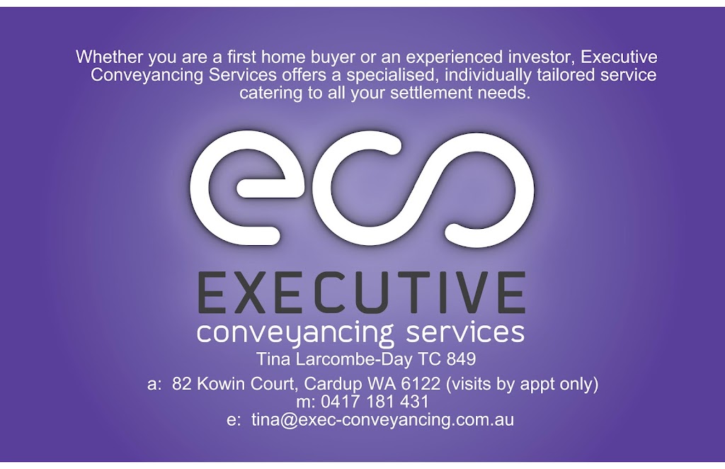 Executive Conveyancing Services | lawyer | 82 Kowin Ct, Cardup WA 6122, Australia | 0417181431 OR +61 417 181 431