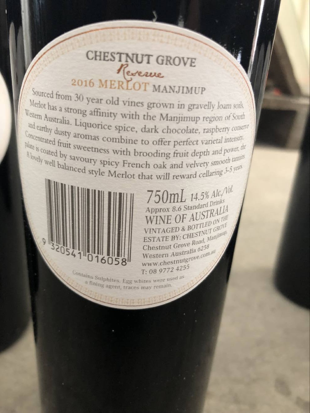 Chestnut Grove Wines | Chestnut Grove Road, Manjimup WA 6258, Australia | Phone: (08) 9772 4255