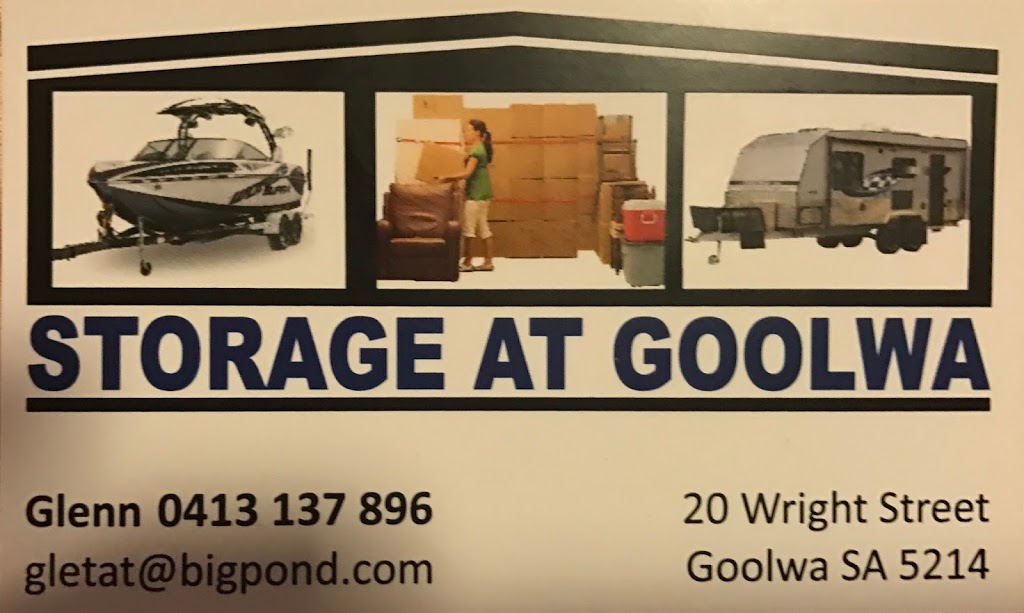 Storage at Goolwa | storage | 20 Wright Rd, Goolwa SA 5214, Australia | 0413137896 OR +61 413 137 896