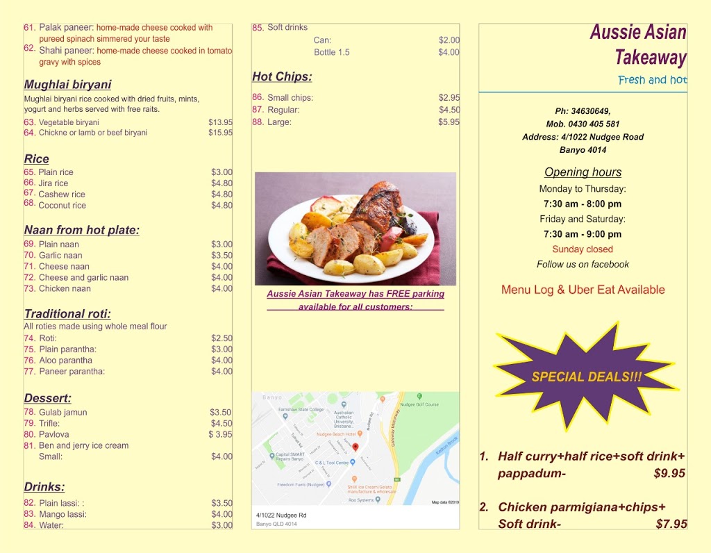 Aussie Asian Takeaway | meal takeaway | 4/1022 Nudgee Rd, Banyo QLD 4014, Australia | 0430405581 OR +61 430 405 581