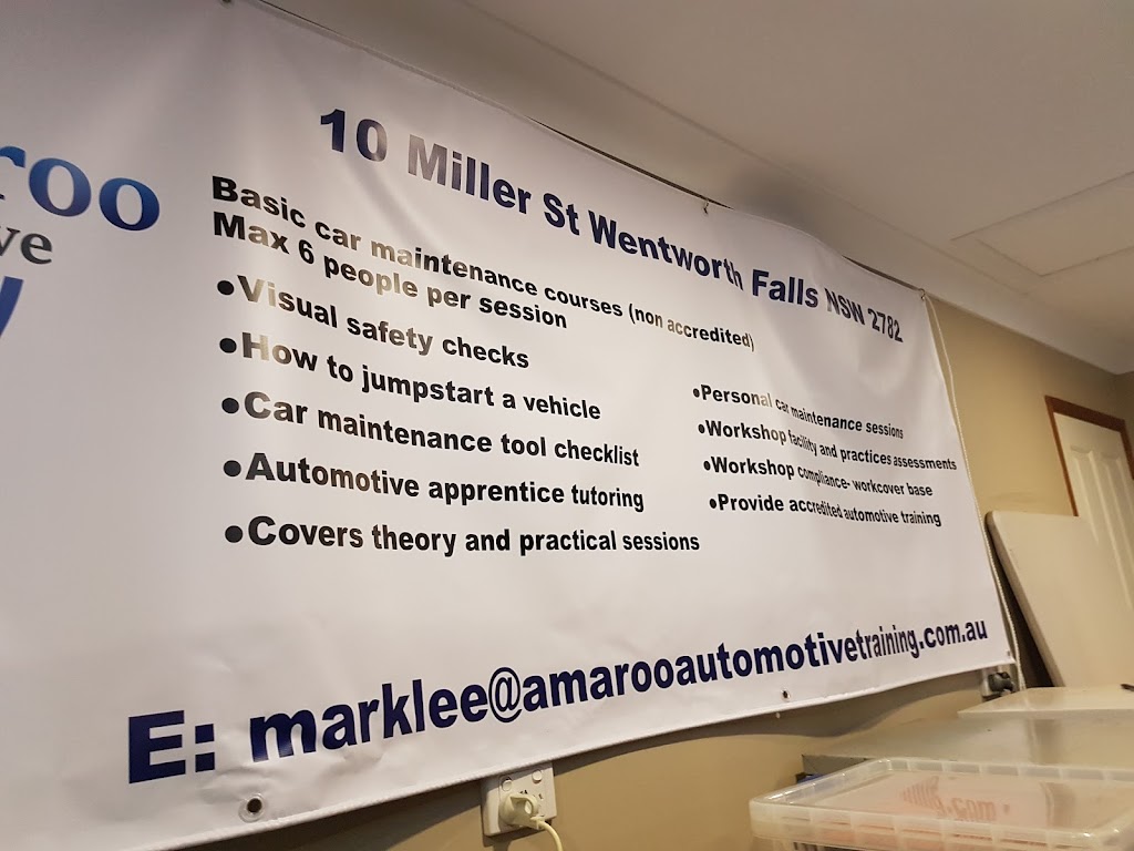 Amaroo Automotive Training | 10 Miller St, Wentworth Falls NSW 2782, Australia | Phone: 0452 298 119