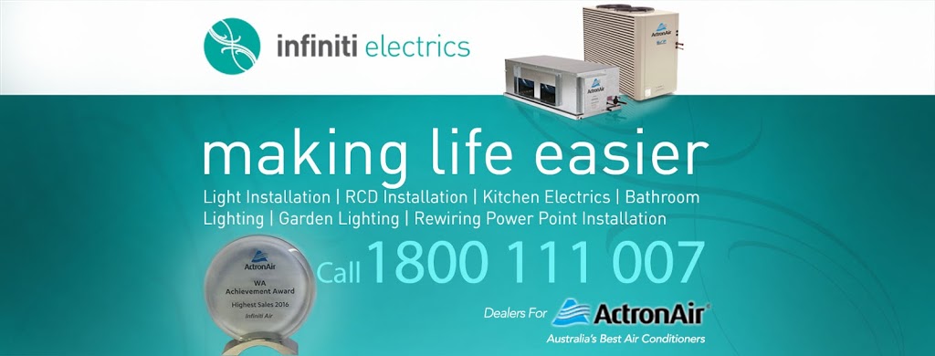 Infiniti Electrics | electrician | 1B/181 Beringarra Drive, Malaga, WA, AU, Malaga WA 6090, Australia | 1800111007 OR +61 1800 111 007