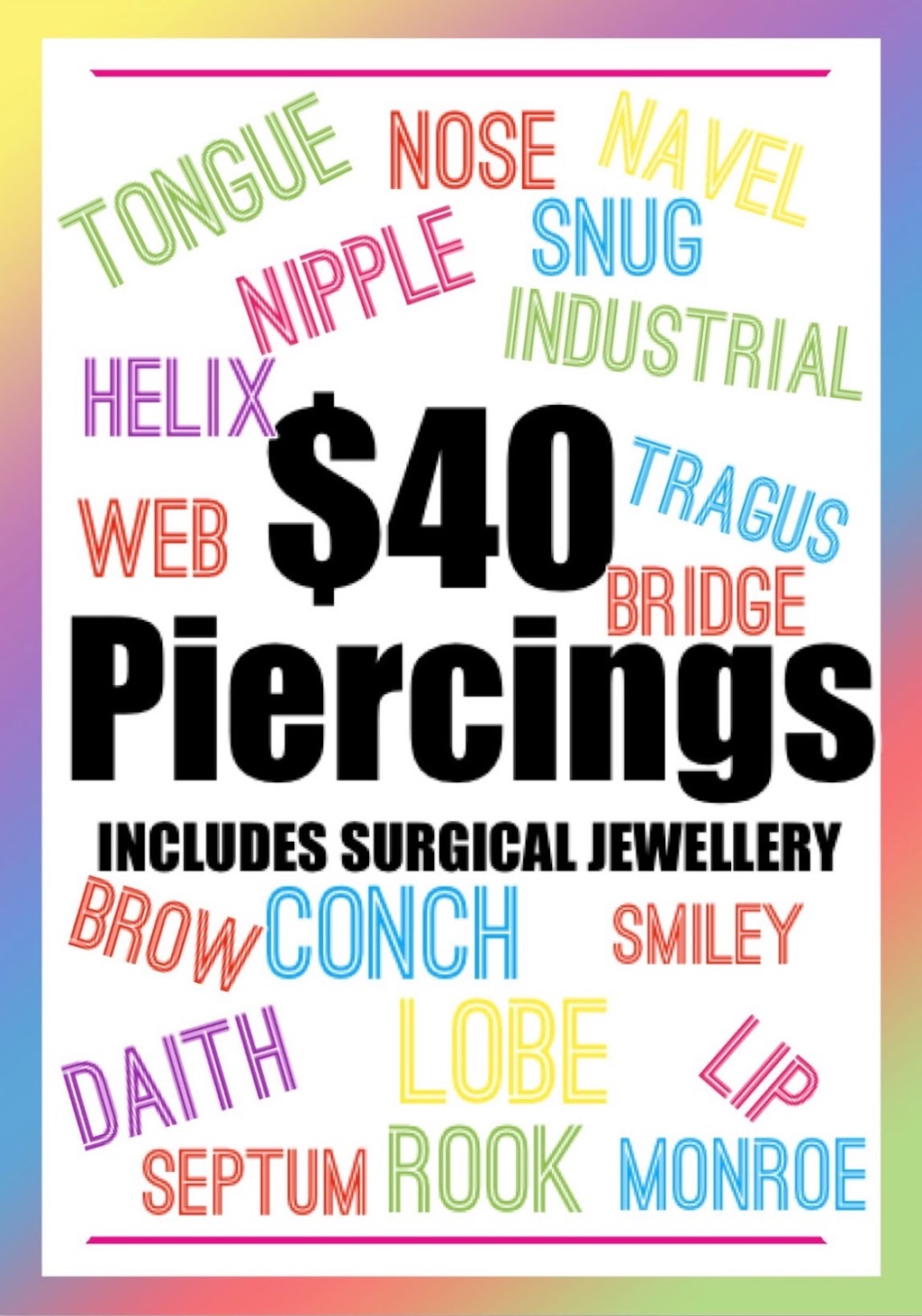 Unicorn Piercing Professionals | store | Shop 56, Strathpine Centre, 295 Gympie Rd, Strathpine QLD 4500, Australia | 0734194491 OR +61 7 3419 4491