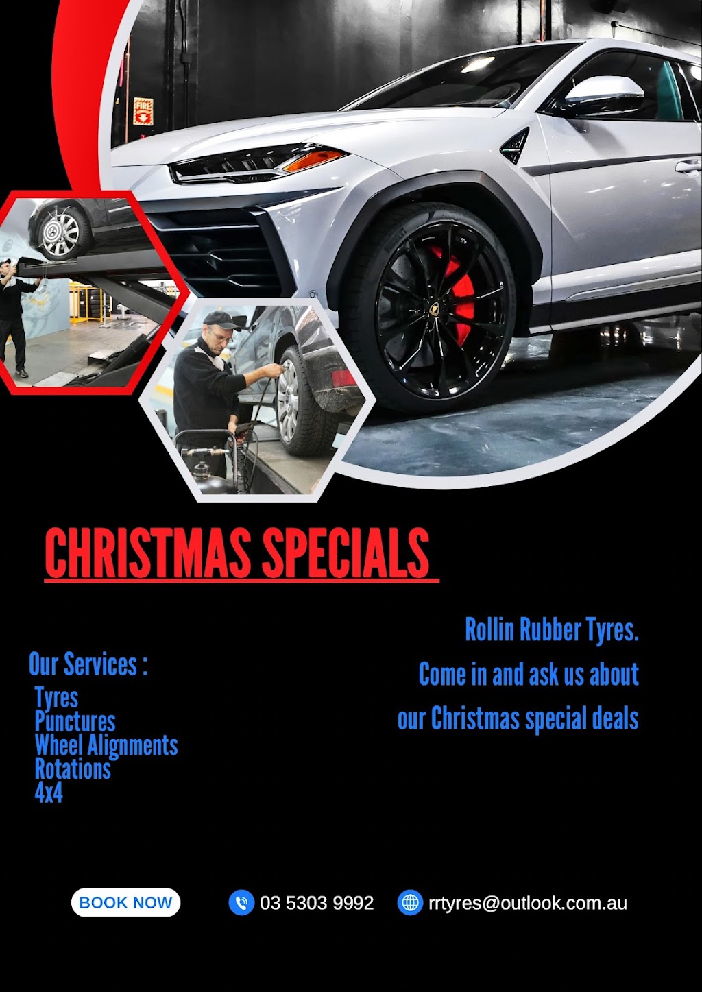 Rollin Rubber Tyres | 27 Laidlaw Dr, Delacombe VIC 3356, Australia | Phone: (03) 5303 9992