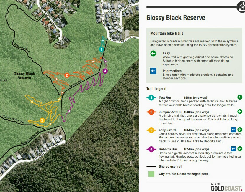 Glossy Black Reserve Mountain Bike Trails |  | End of, Barden Ridge Rd, Reedy Creek QLD 4227, Australia | 0755828211 OR +61 7 5582 8211