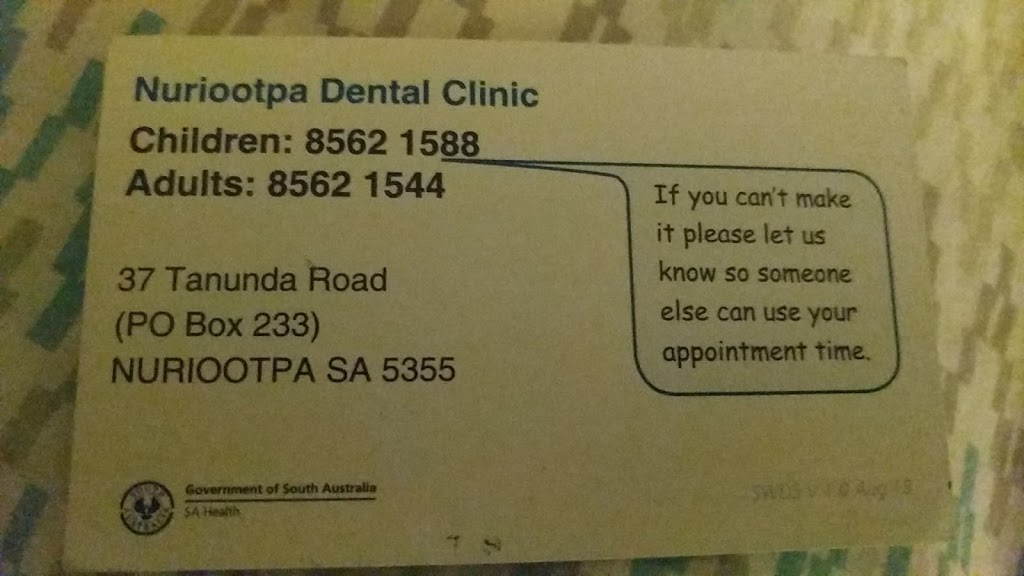 SA Dental Service - Adult | dentist | 37 Tanunda Rd, Nuriootpa SA 5355, Australia | 0885621544 OR +61 8 8562 1544