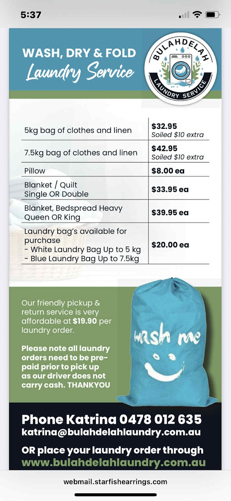 Bulahdelah Laundry Service | 80 Stroud St, Bulahdelah NSW 2423, Australia | Phone: 0422 226 014