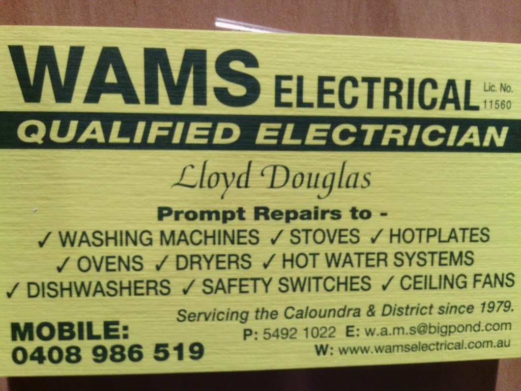 WAMS Electrical | electrician | 12 Campbellville Circuit, Pelican Waters QLD 4551, Australia | 0408986519 OR +61 408 986 519