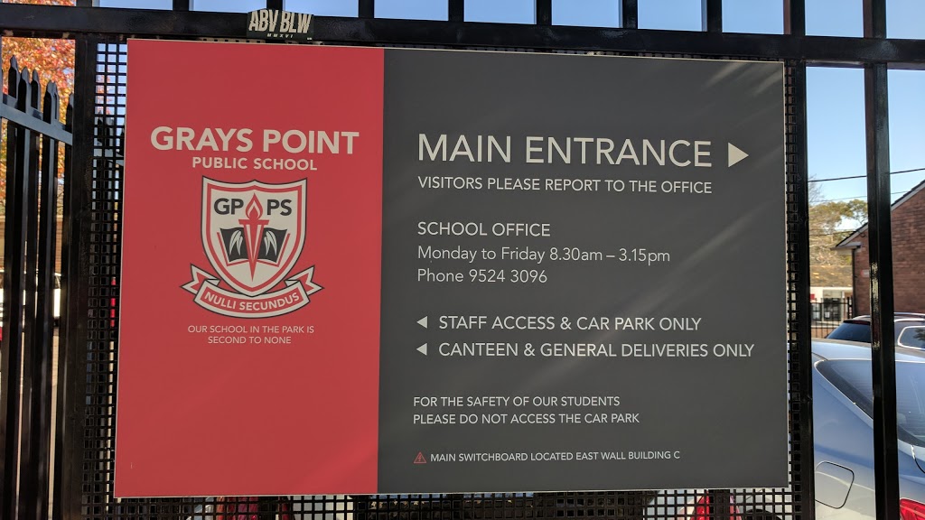 Grays Point Primary School | school | 109 Angle Rd, Grays Point NSW 2232, Australia | 0295243096 OR +61 2 9524 3096