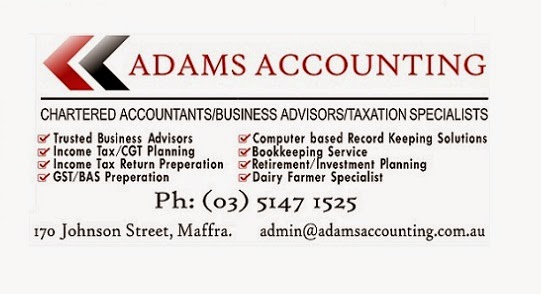 Adams Accounting | 170 Johnson St, Maffra VIC 3860, Australia | Phone: (03) 5147 1525