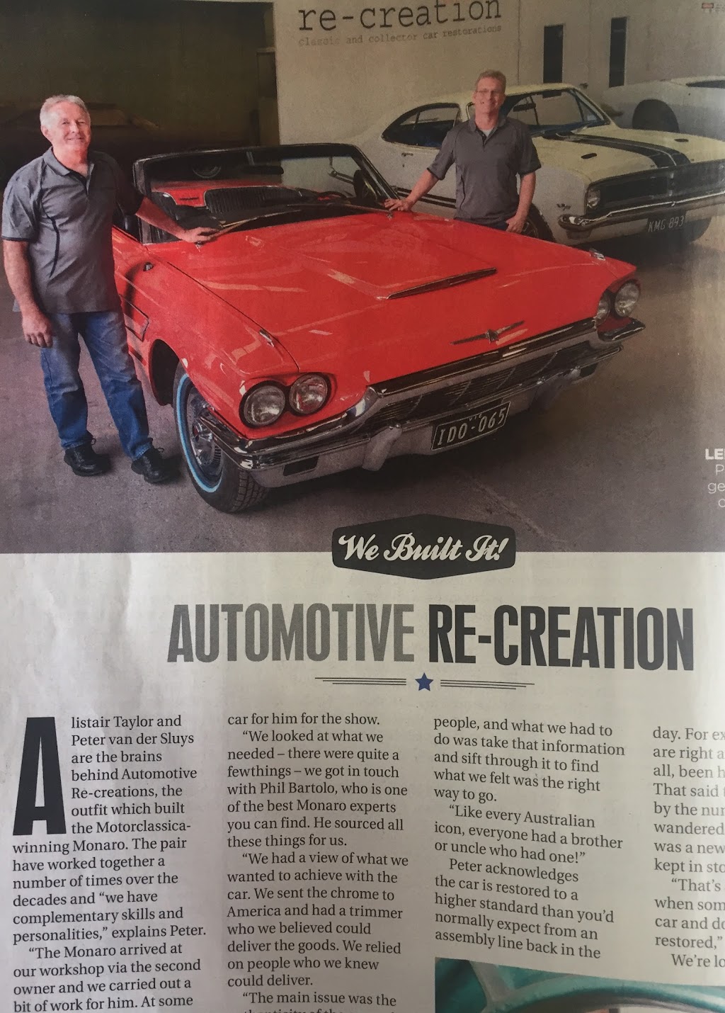 Re-Creation Automotive | 7 East Ct, Lilydale VIC 3140, Australia | Phone: (03) 9738 7738