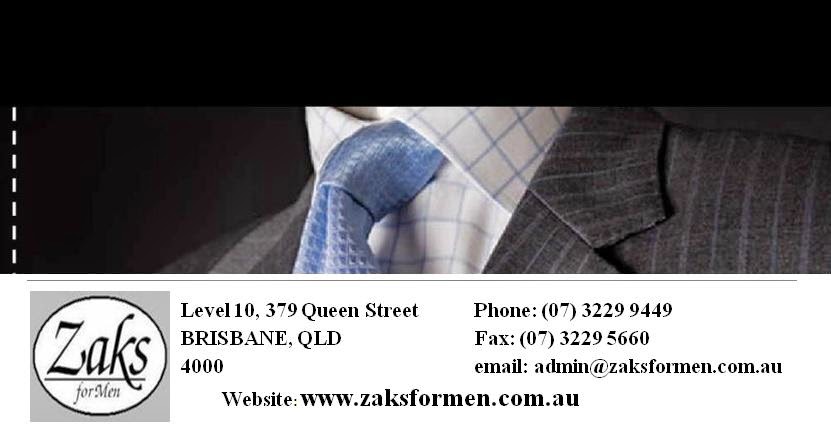 Zaks for Men | 15 Stoneybrook St, Kenmore Hills QLD 4069, Australia | Phone: (07) 3229 9449