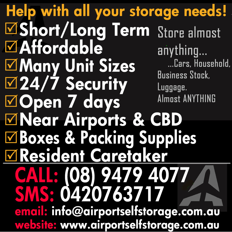 Airport Self Storage | 288 Great Eastern Hwy, Ascot WA 6104, Australia | Phone: (08) 9479 4077