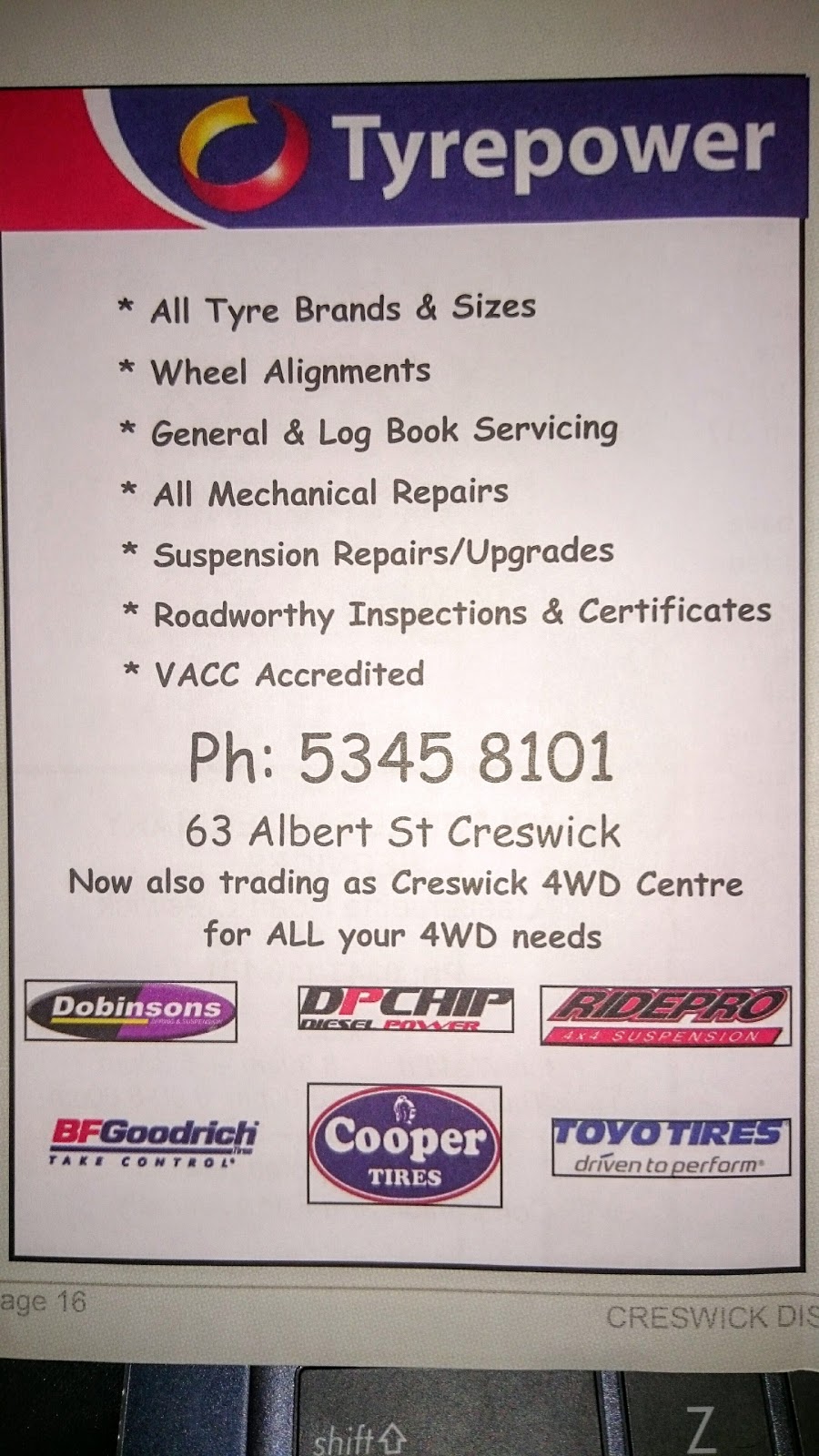 Tyrepower Creswick | 63 Albert St, Creswick VIC 3363, Australia | Phone: (03) 5345 8101