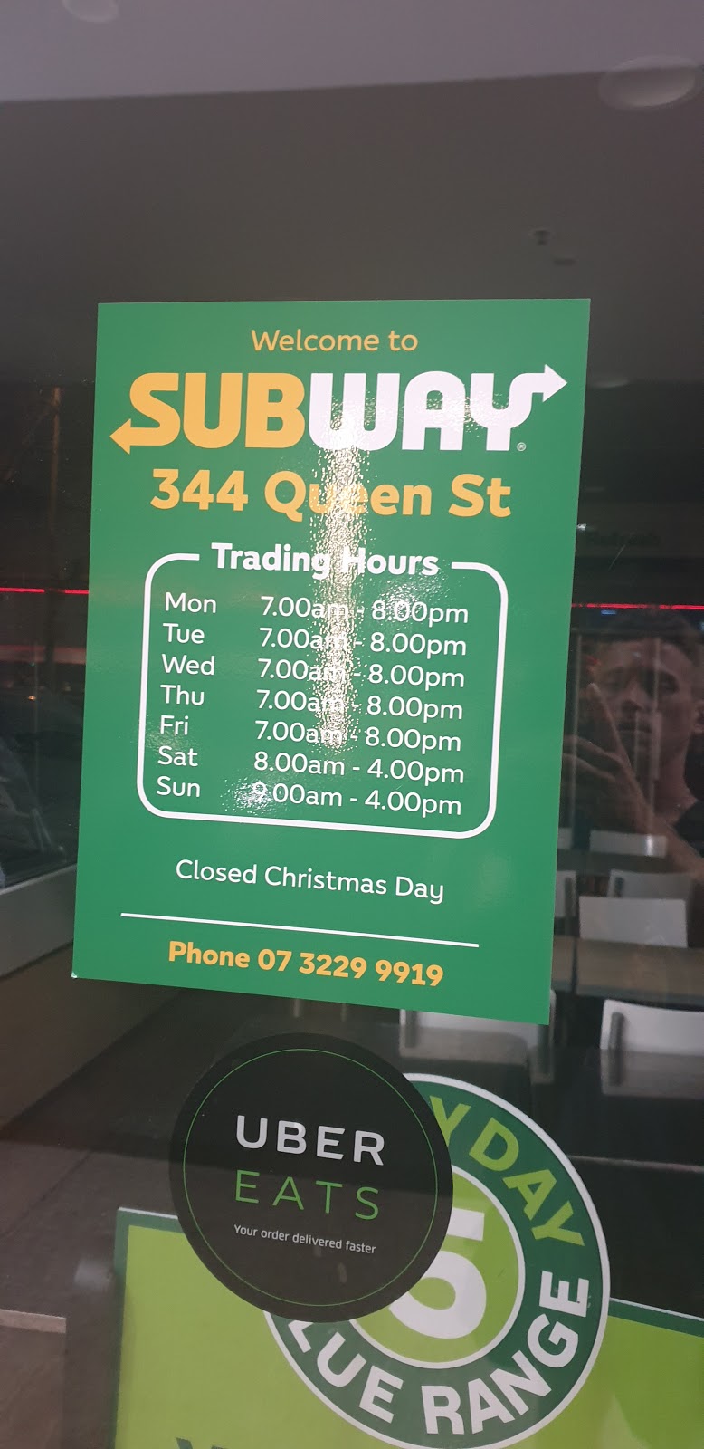 Subway | T4B, 375 Turbot St, Spring Hill QLD 4000, Australia | Phone: (07) 3831 2333
