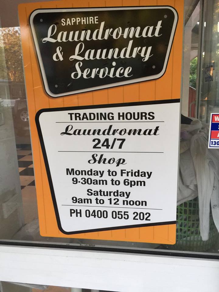 Sapphire Laundromat & Laundry Service | laundry | 7/39 Main St, Samford QLD 4520, Australia | 0409997955 OR +61 409 997 955