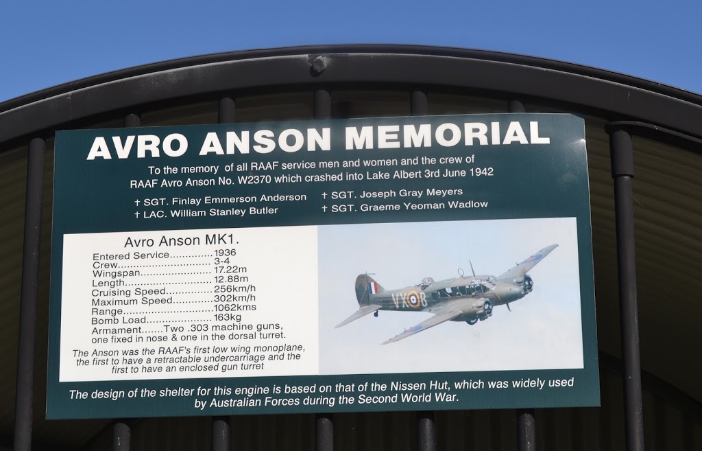 Avro Anson Monument | Hyde Ave, Meningie SA 5264, Australia