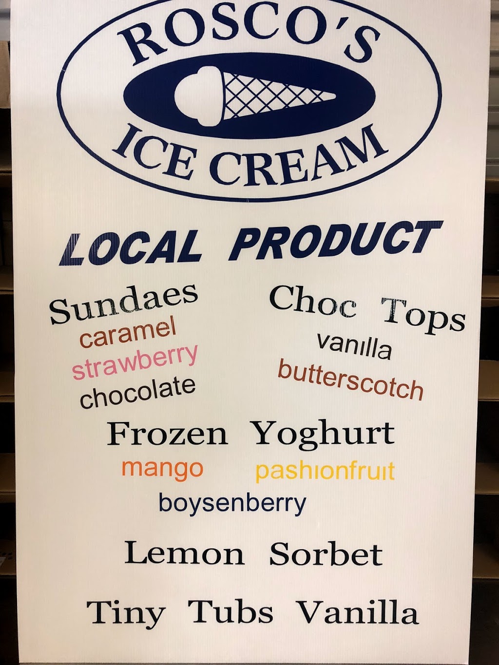 Roscos Ice-Cream | food | 4 Alma St, Coolongolook NSW 2423, Australia | 0402044363 OR +61 402 044 363