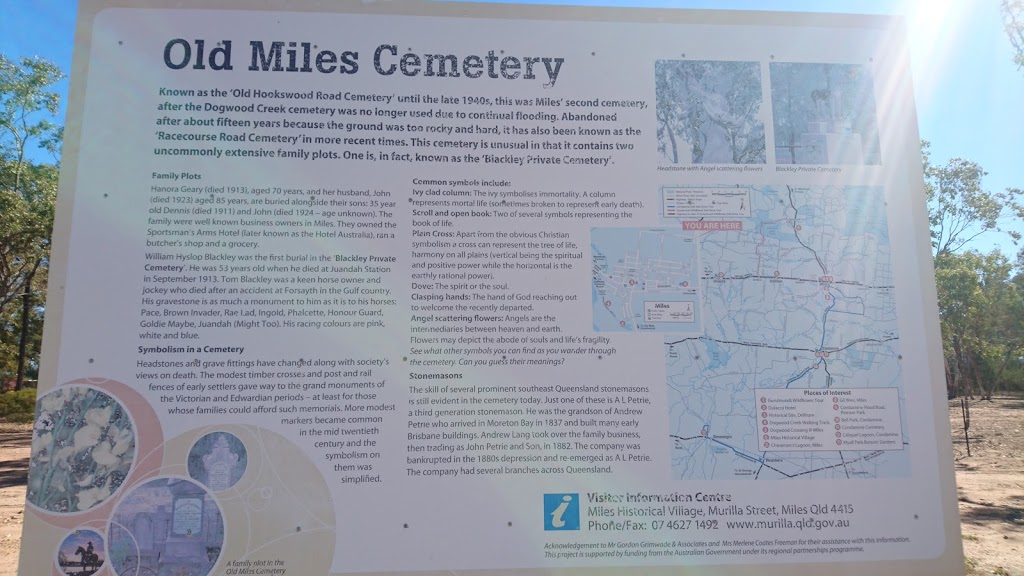 Old Miles Cemetery | Racecourse Rd, Miles QLD 4415, Australia