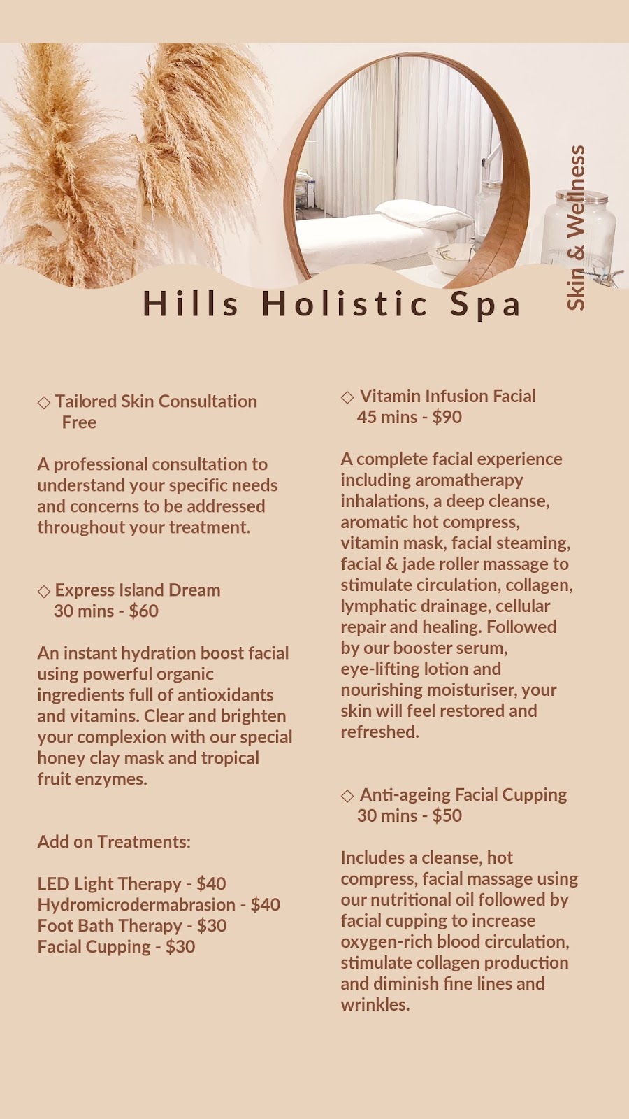 Hills Holistic Spa | 23 Opperman Dr, North Kellyville NSW 2155, Australia | Phone: 0420 997 141