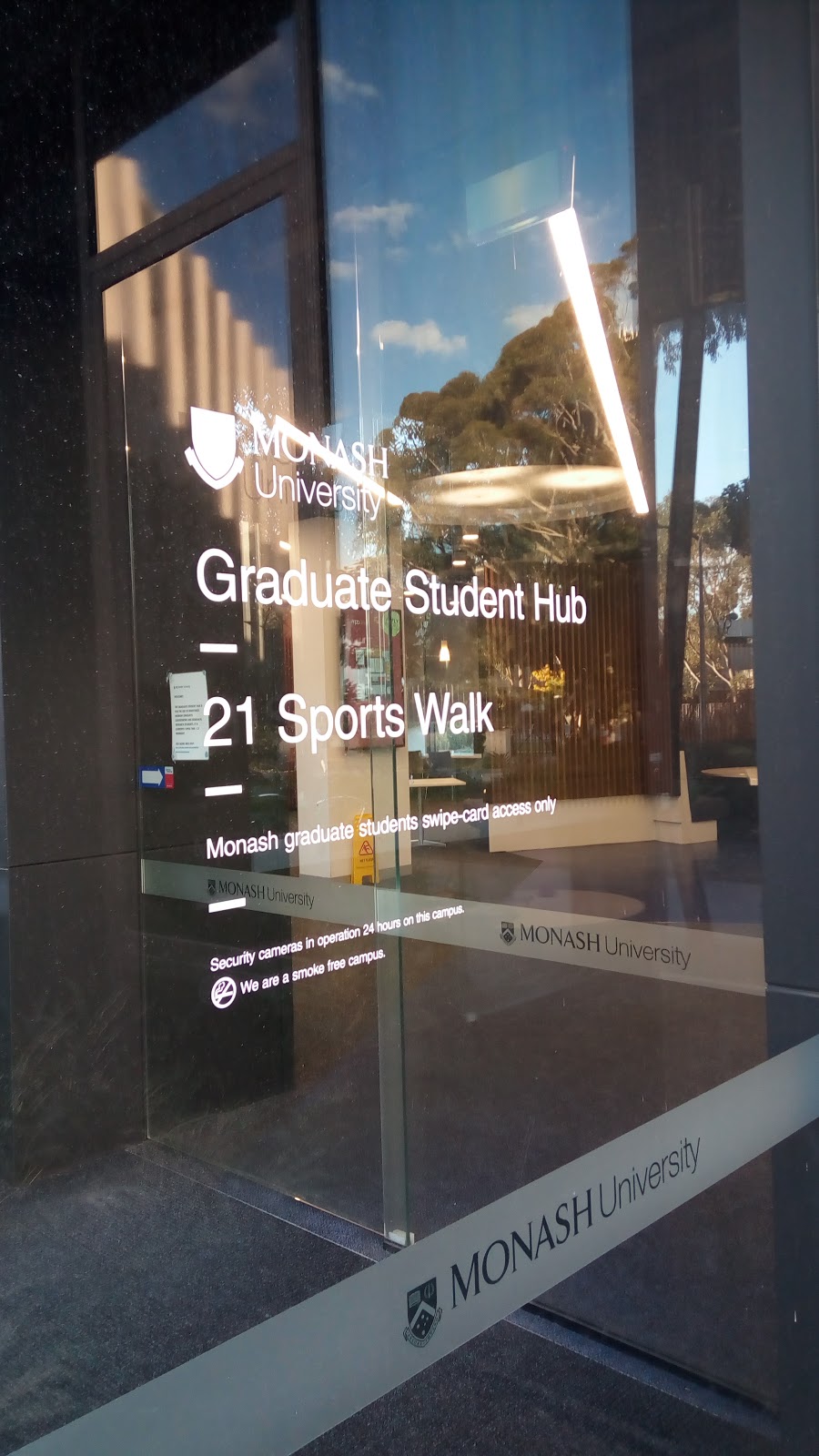 Graduate Student Hub | 21 Sports Walk, Clayton VIC 3168, Australia | Phone: (03) 9905 3197