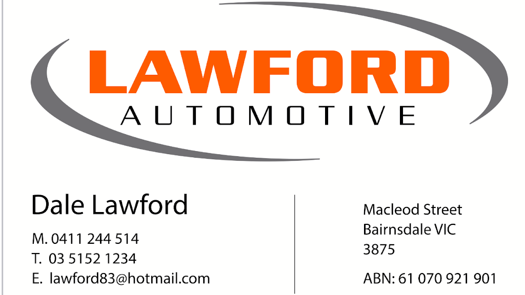 Lawford Aautomotive | 11 Macleod St, Bairnsdale VIC 3875, Australia | Phone: 0411 244 514