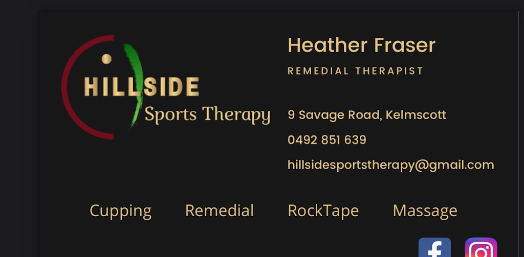 Hillside Sports Therapy | 9 Savage Rd, Kelmscott WA 6111, Australia | Phone: 0492 851 639