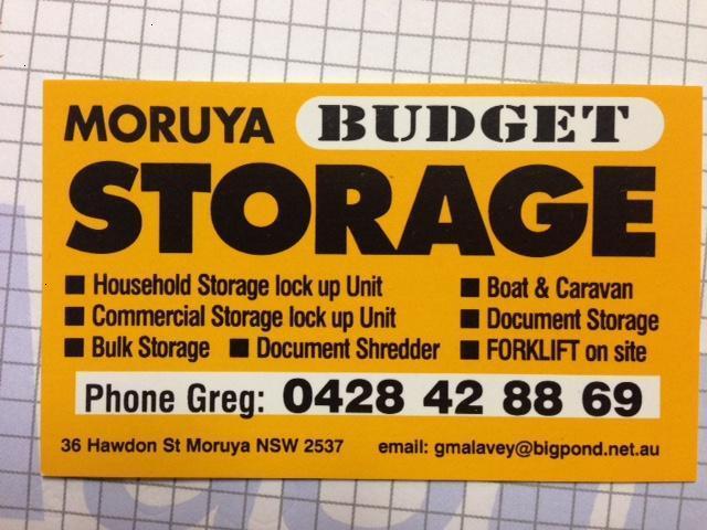 Moruya Budget Storage | storage | 36 Hawdon St, Moruya NSW 2537, Australia | 0428428869 OR +61 428 428 869