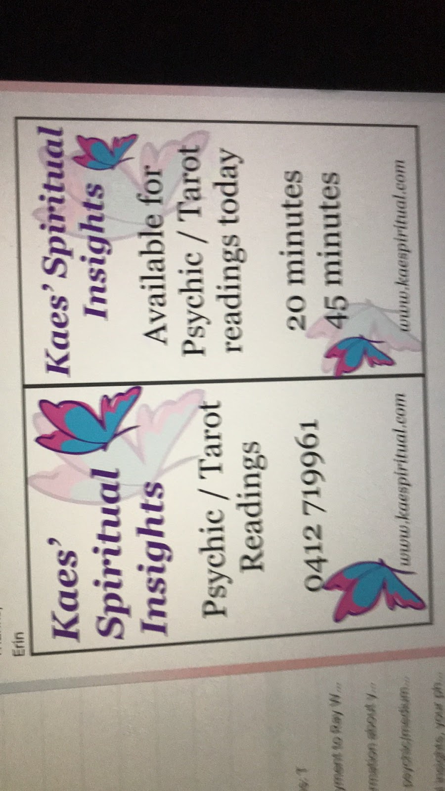 Kaes Spiritual Insights | 66 Murray St, Booker Bay NSW 2257, Australia | Phone: 0412 719 961