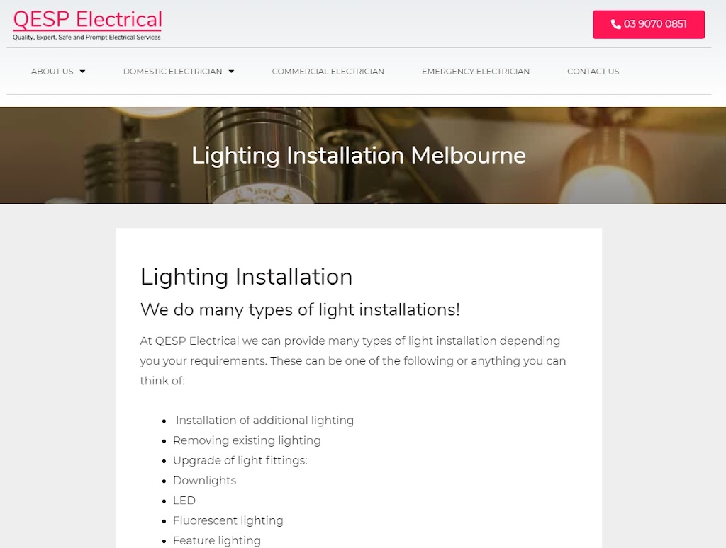 QESP Electrical | 30a/10 Cawley Rd, Yarraville VIC 3013, Australia | Phone: (03) 9070 0856
