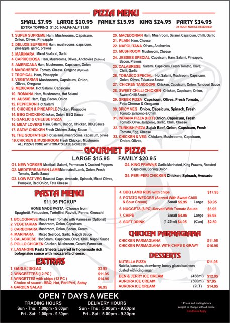 Jessies Pizza & Pasta Mernda | restaurant | 4/50-59 Mernda Village Dr, Mernda VIC 3754, Australia | 0397179904 OR +61 3 9717 9904