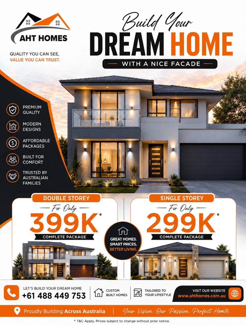 AHT HOMES DISPLAY HOUSE | 66 Modenese St, Austral NSW 2179, Australia | Phone: 1300 685 016