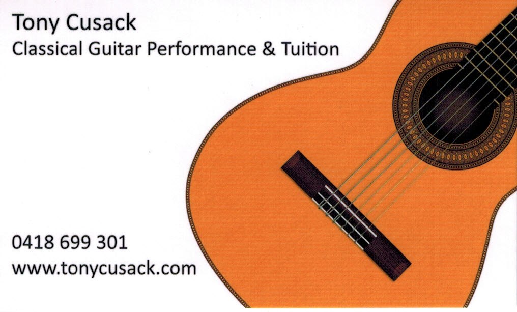 Tony Cusack Guitar | 595 Willoughby Rd, Willoughby NSW 2068, Australia | Phone: 0418 699 301