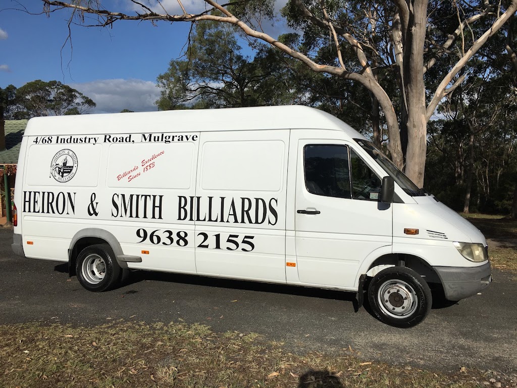 Heiron & Smith Billiards | store | 4/68 Industry Rd, Mulgrave NSW 2756, Australia | 0296382155 OR +61 2 9638 2155