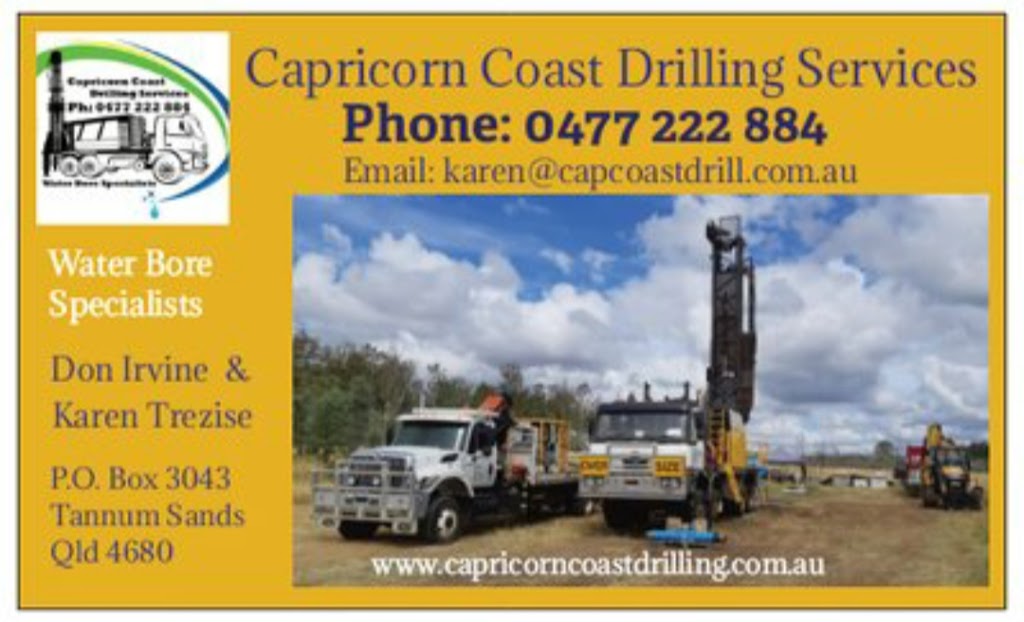 Capricorn Drilling Services Pty Ltd | general contractor | 259 Awoonga Dam Rd, Benaraby QLD 4680, Australia | 0477222884 OR +61 477 222 884