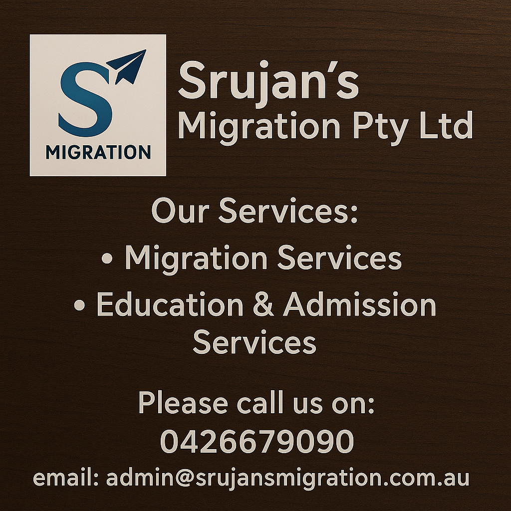 Srujans Migration Pty Ltd | 60 Shanti Cct, Werribee VIC 3030, Australia | Phone: 0426 679 090