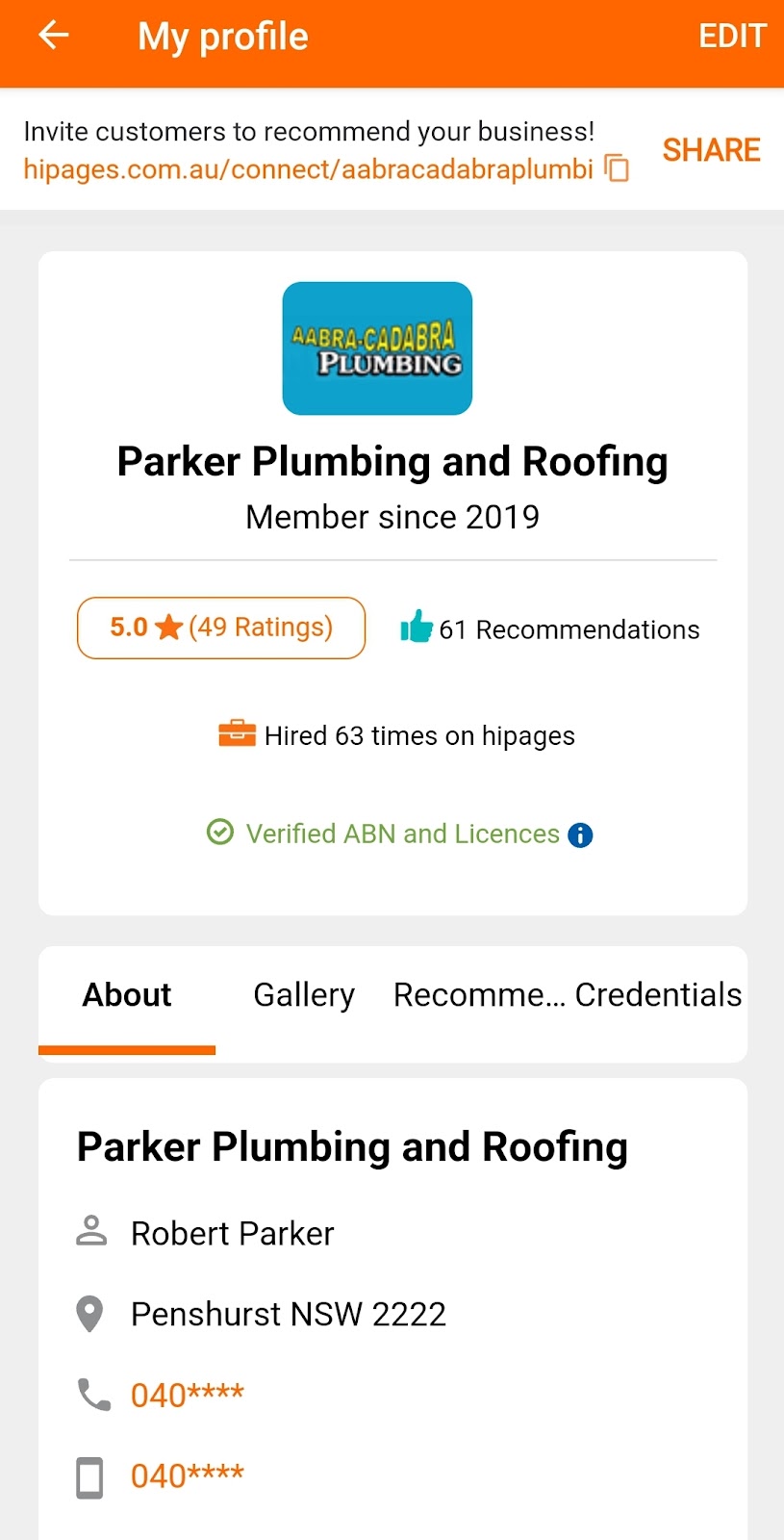 Parker Plumbing and roofing | plumber | 6 Bardwell Rd, Bardwell Valley NSW 2207, Australia | 0404710574 OR +61 404 710 574