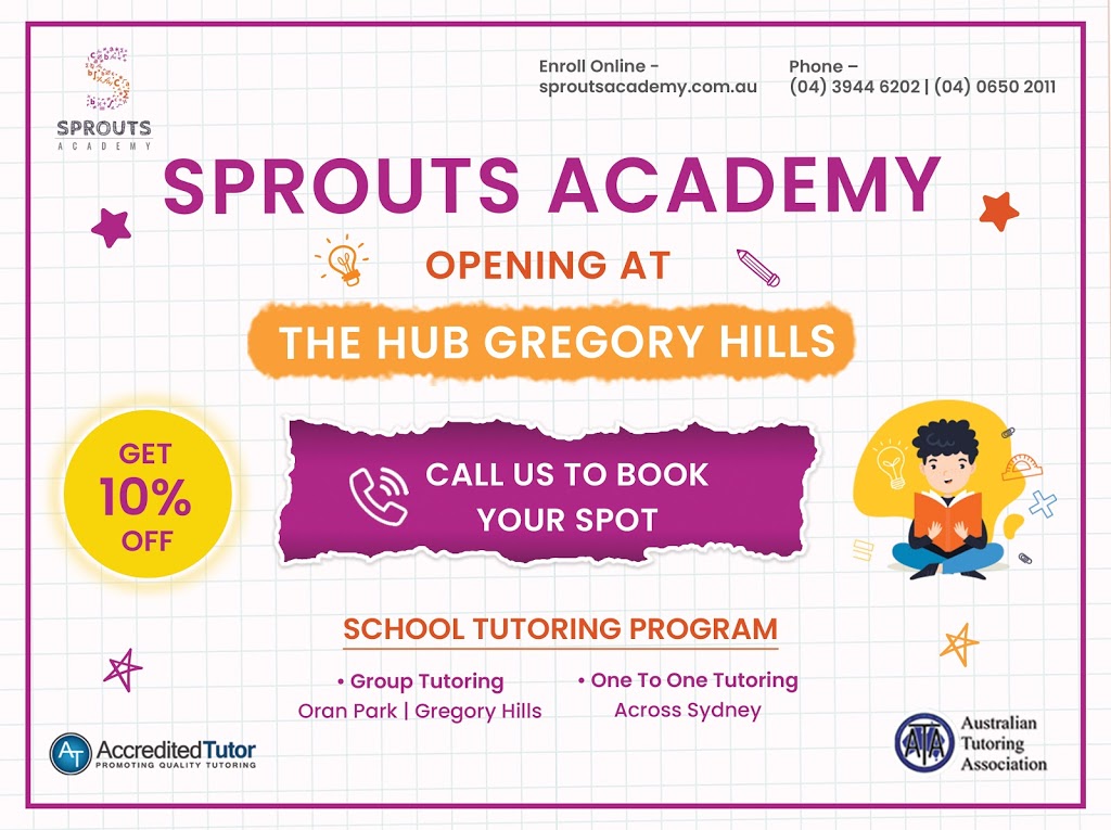 Sprouts Acdemy - Gregory Hills, NSW, Australia. | 31 Lasso Rd, Gregory Hills NSW 2557, Australia | Phone: 0439 446 202