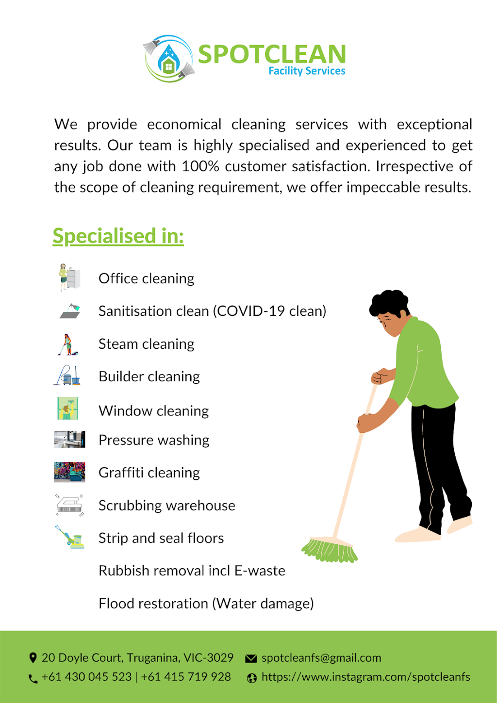 Spotclean Facility Services | 22 Doyle Ct, Truganina VIC 3029, Australia | Phone: 0430 045 523