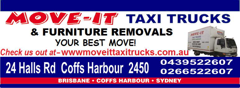 Move-It Taxi Trucks | moving company | 24 Halls Rd, Coffs Harbour NSW 2450, Australia | 0439522607 OR +61 439 522 607