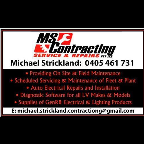 MS Contracting - Mechanic, Diesel Specialist & Car Service | car repair | Unit 2/3 Molloy St, Torrington QLD 4350, Australia | 0405461731 OR +61 405 461 731