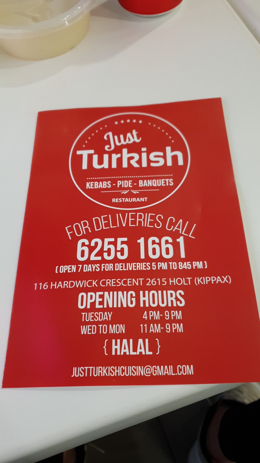 Just Turkish | 4/116 Hardwick Cres, Holt ACT 2615, Australia | Phone: (02) 6255 1661