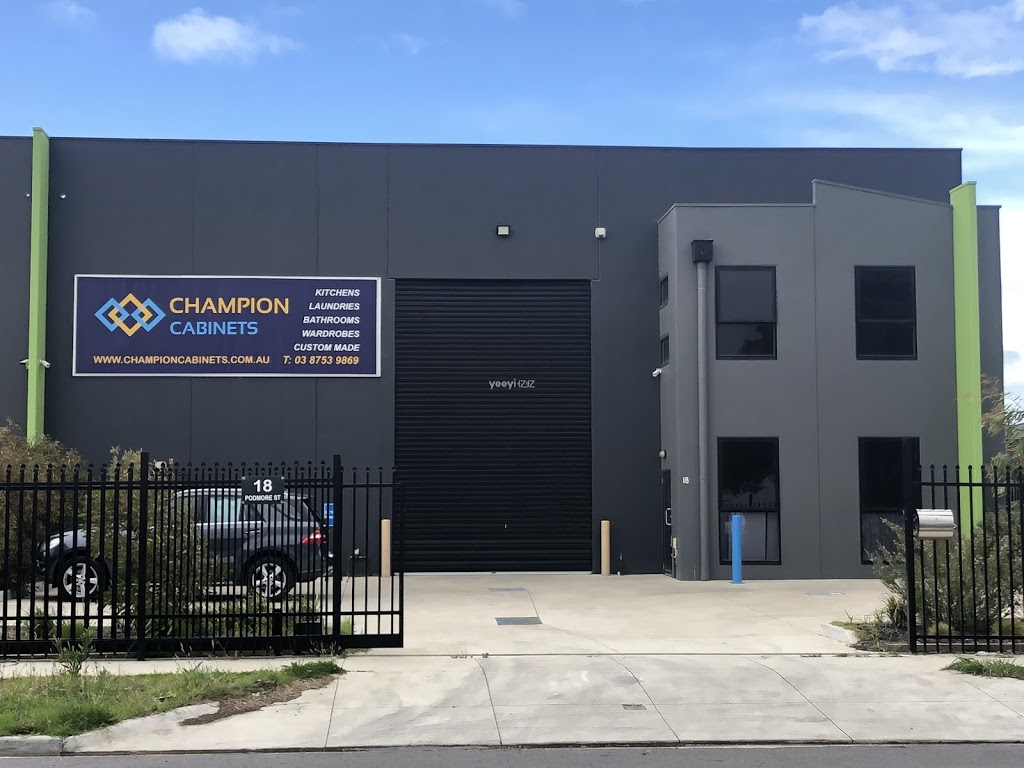 Champion Cabinets | 18 Podmore St, Dandenong VIC 3175, Australia | Phone: (03) 8753 9869