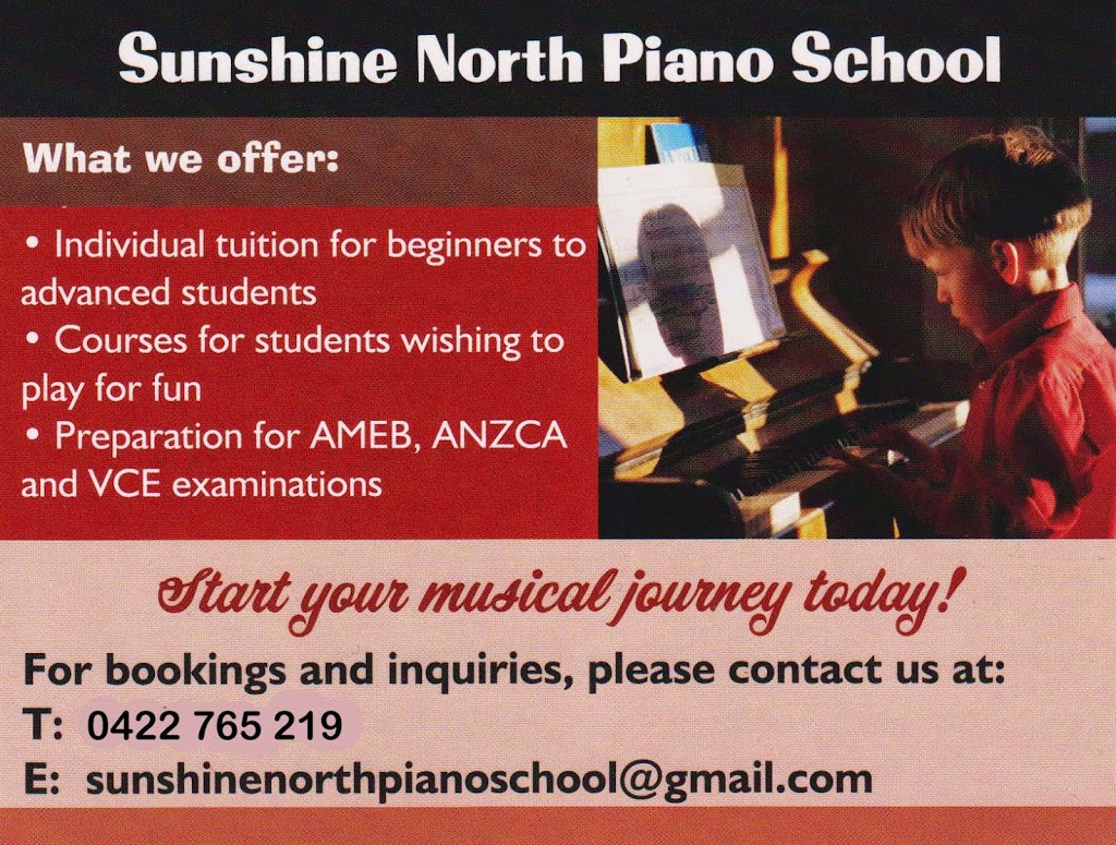 Sunshine North Piano School | school | 40 Plymouth Cl, Sunshine North VIC 3020, Australia | 0422765219 OR +61 422 765 219