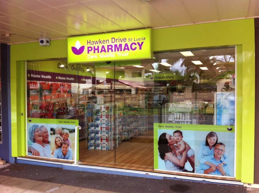 Hawken Drive Pharmacy | pharmacy | 26 Hawken Dr, St Lucia QLD 4067, Australia | 0738709542 OR +61 7 3870 9542