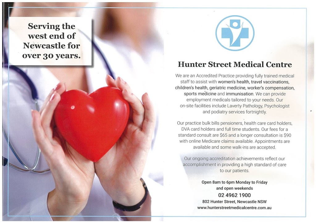 Hunter Medical Centre | health | 35 Gordon Ave, Hamilton NSW 2303, Australia | 0249621900 OR +61 2 4962 1900