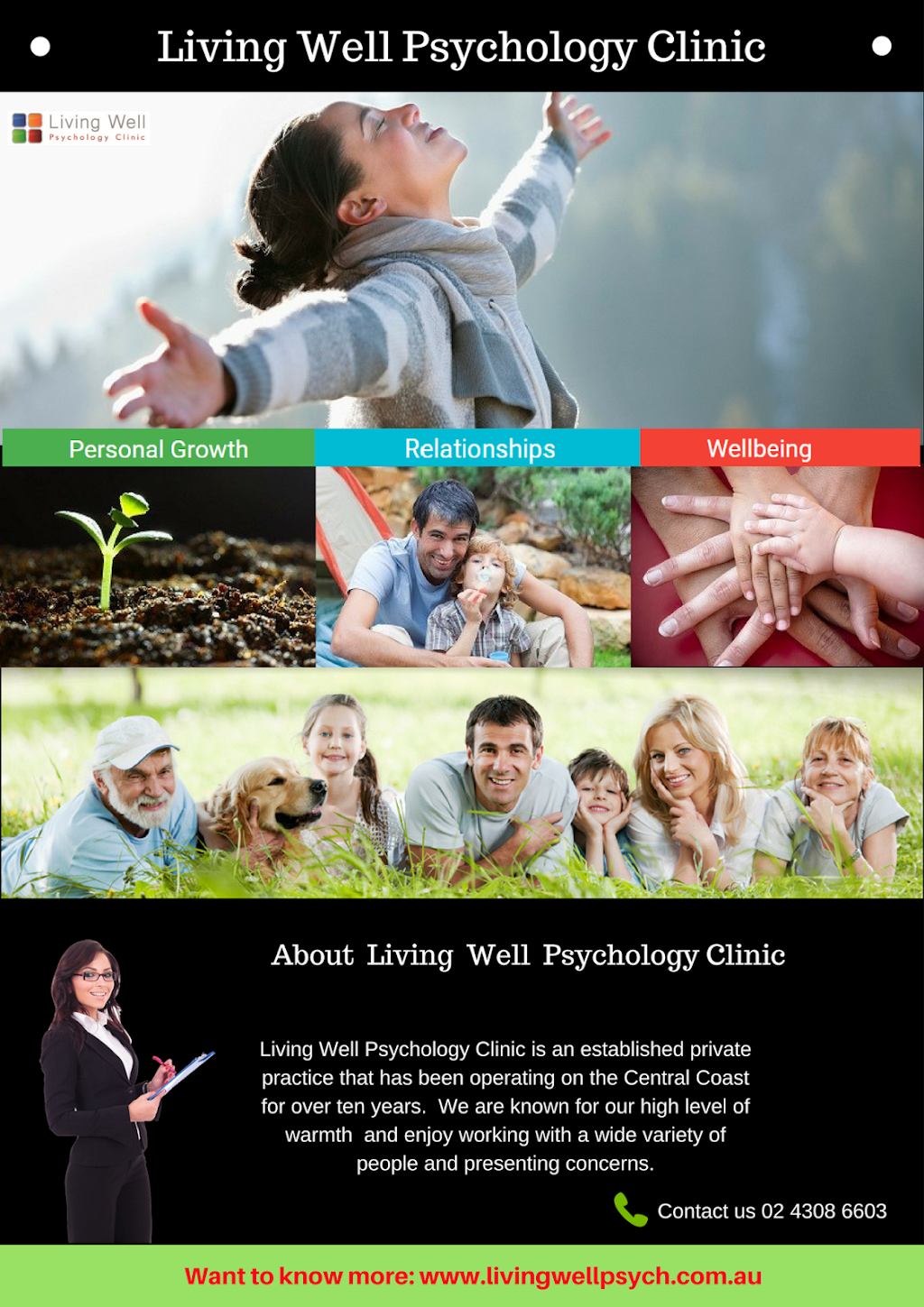 Living Well Psychology Clinic | health | 18/200 Central Coast Hwy, Erina NSW 2250, Australia | 0243086603 OR +61 2 4308 6603