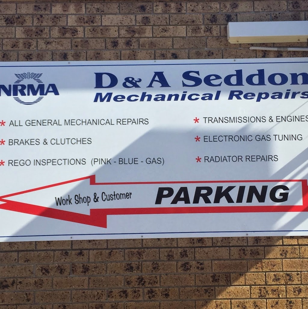 D. & A. Seddon Mechanical Repairs | car repair | 12 Lake Rd, Swansea NSW 2281, Australia | 0249713381 OR +61 2 4971 3381