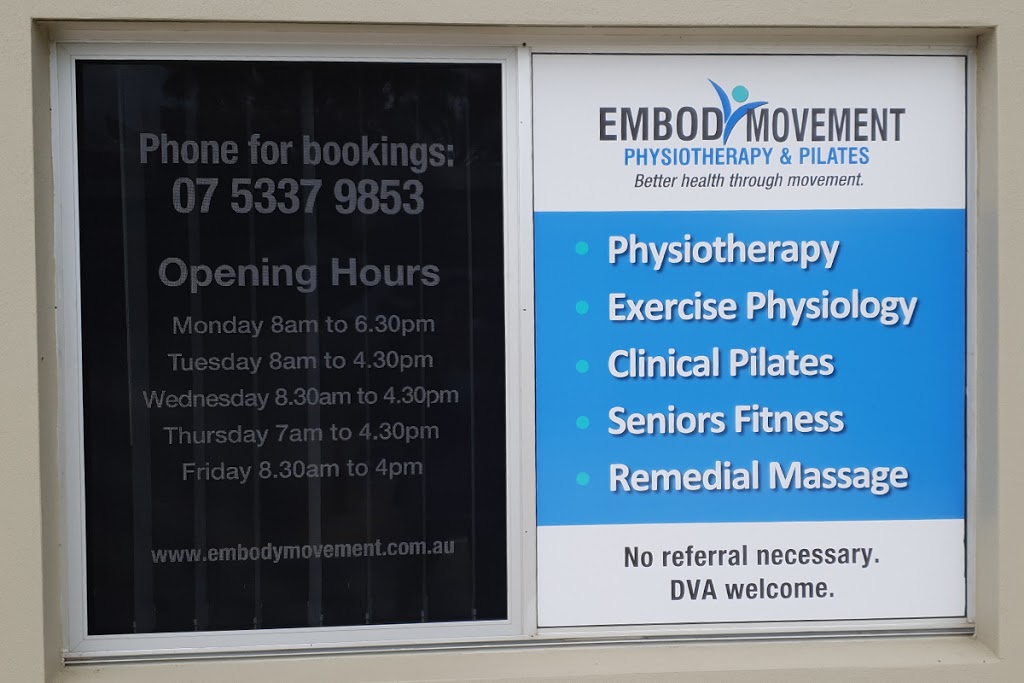 Embody Movement | physiotherapist | Suite 3/27 Mayes Ave, Caloundra QLD 4551, Australia | 0753379853 OR +61 7 5337 9853